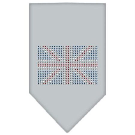 UNCONDITIONAL LOVE British Flag Rhinestone Bandana Grey Large UN801050